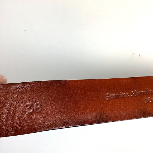 Pat Areias 925 Sterling Silver Stamped Equestrian Buckle Alligator Black Belt 38 - Picture 15 of 16